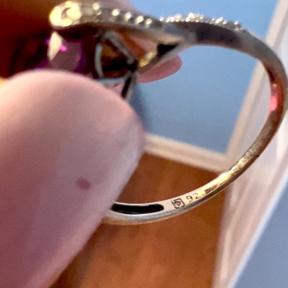 Pink sapphire ring - Picture 2 of 4